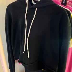 black cropped hoodie